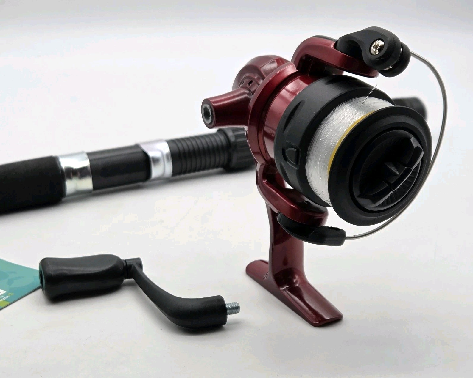 Trail Worthy Telescoping Fishing Rod & Reel Set Extends From 15″ to 6′ Red