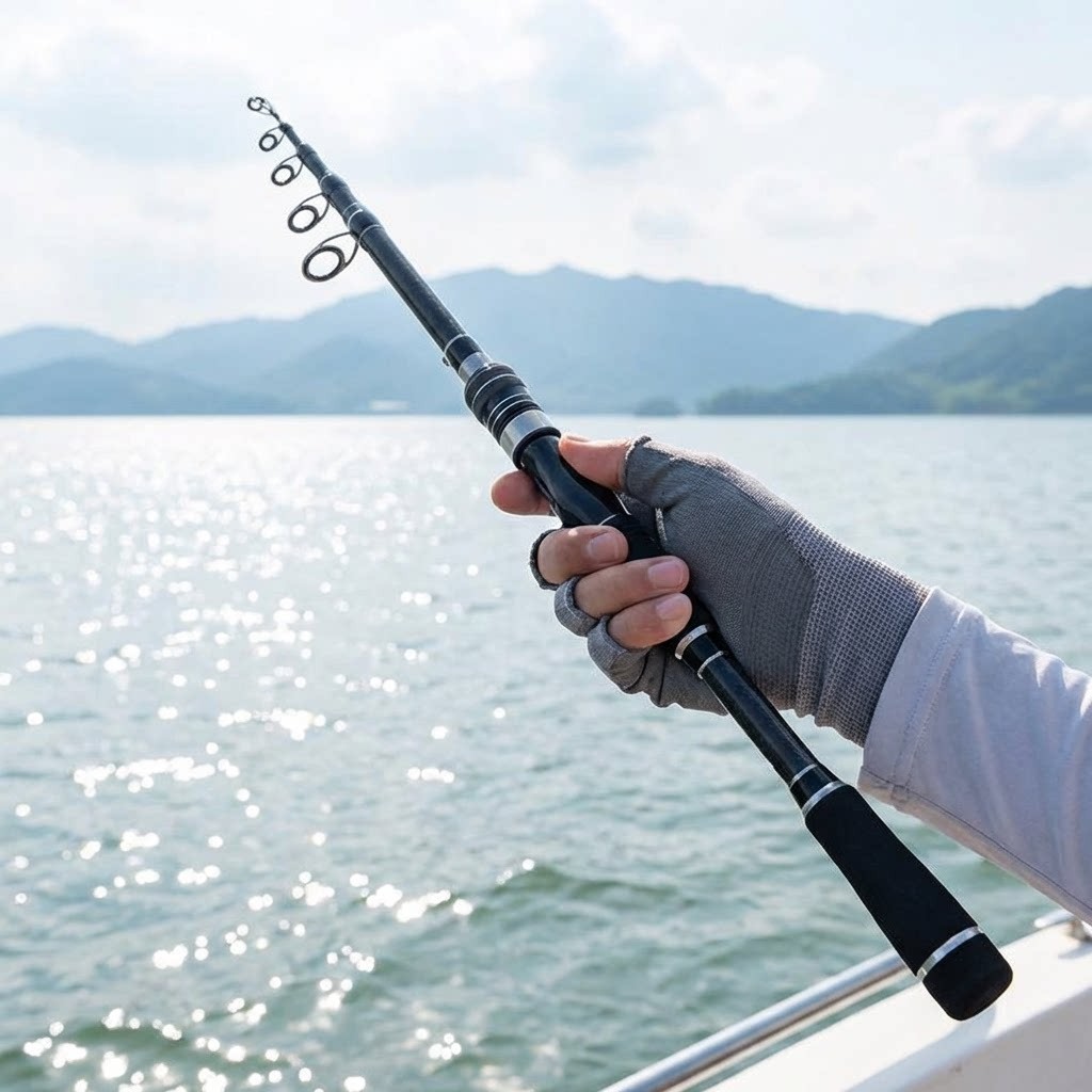 For Fixed Spool Reels Telescopic Rod Carbon Fiber 5-section Telescopic