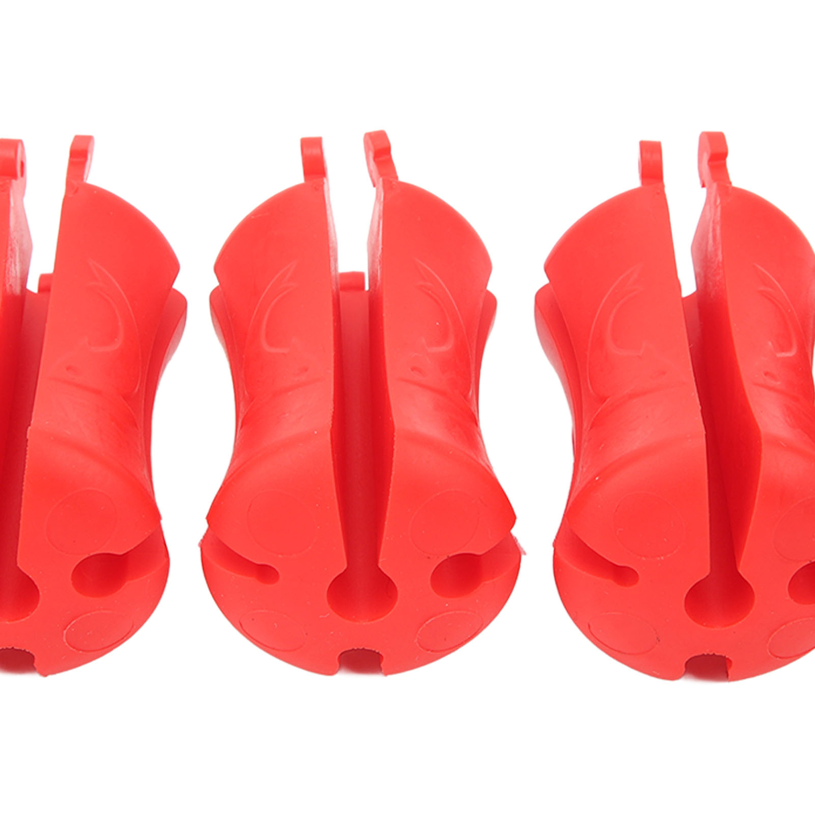 (Red)5PCS Portable Fishing Rod Fixed Ball Silicone Reusable Fishing Rod CH