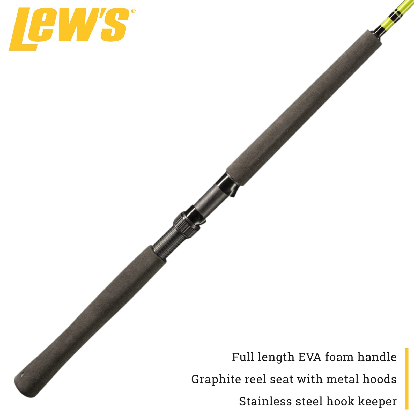 Lew’S Lews Crappie Thunder Custom Troller Rod 14-Foot 3-Piece Fishing Rod Light