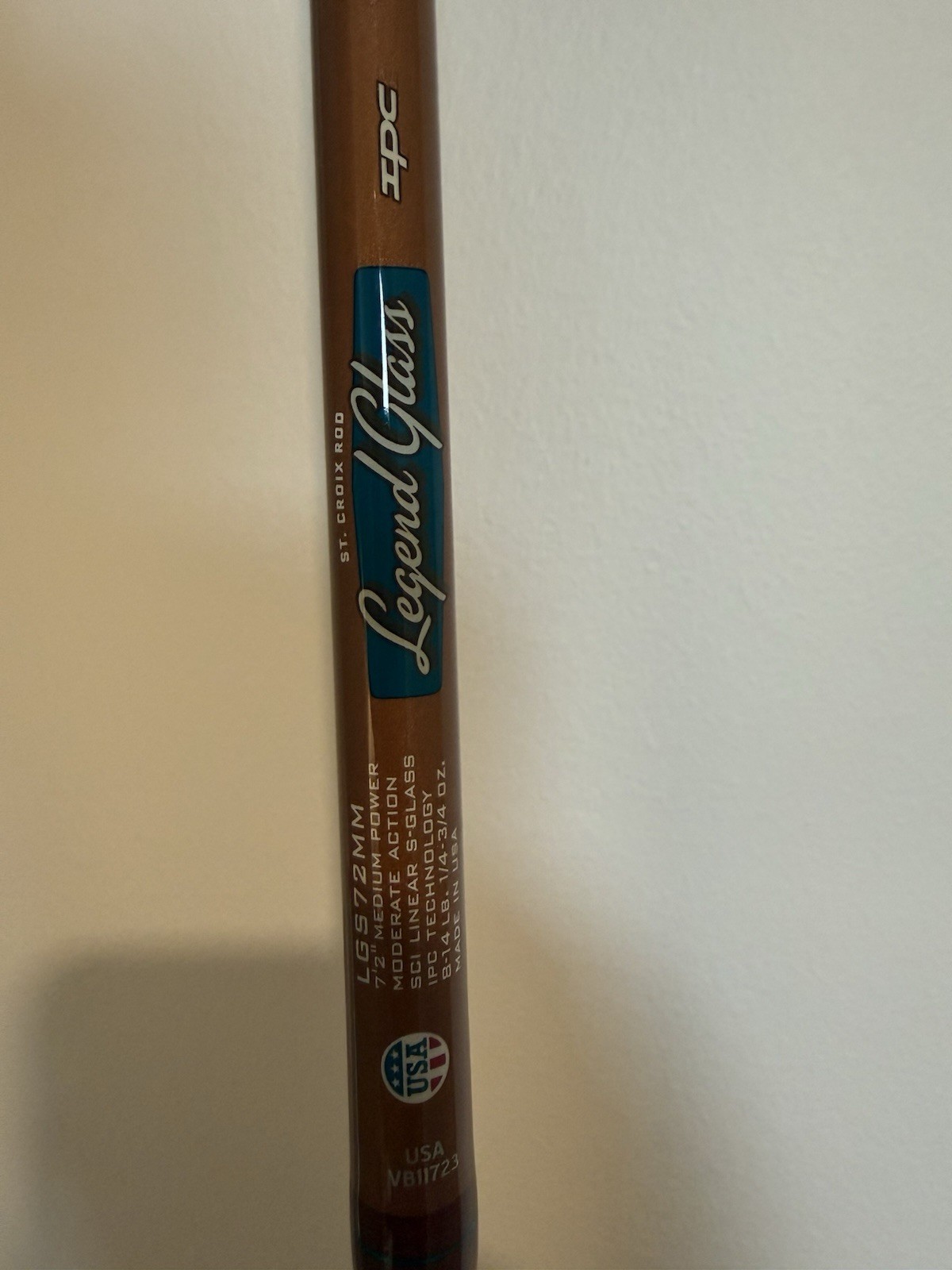 St Croix Legend Glass 7’2” Spinning Rod LGS72MM Medium Moderate Action