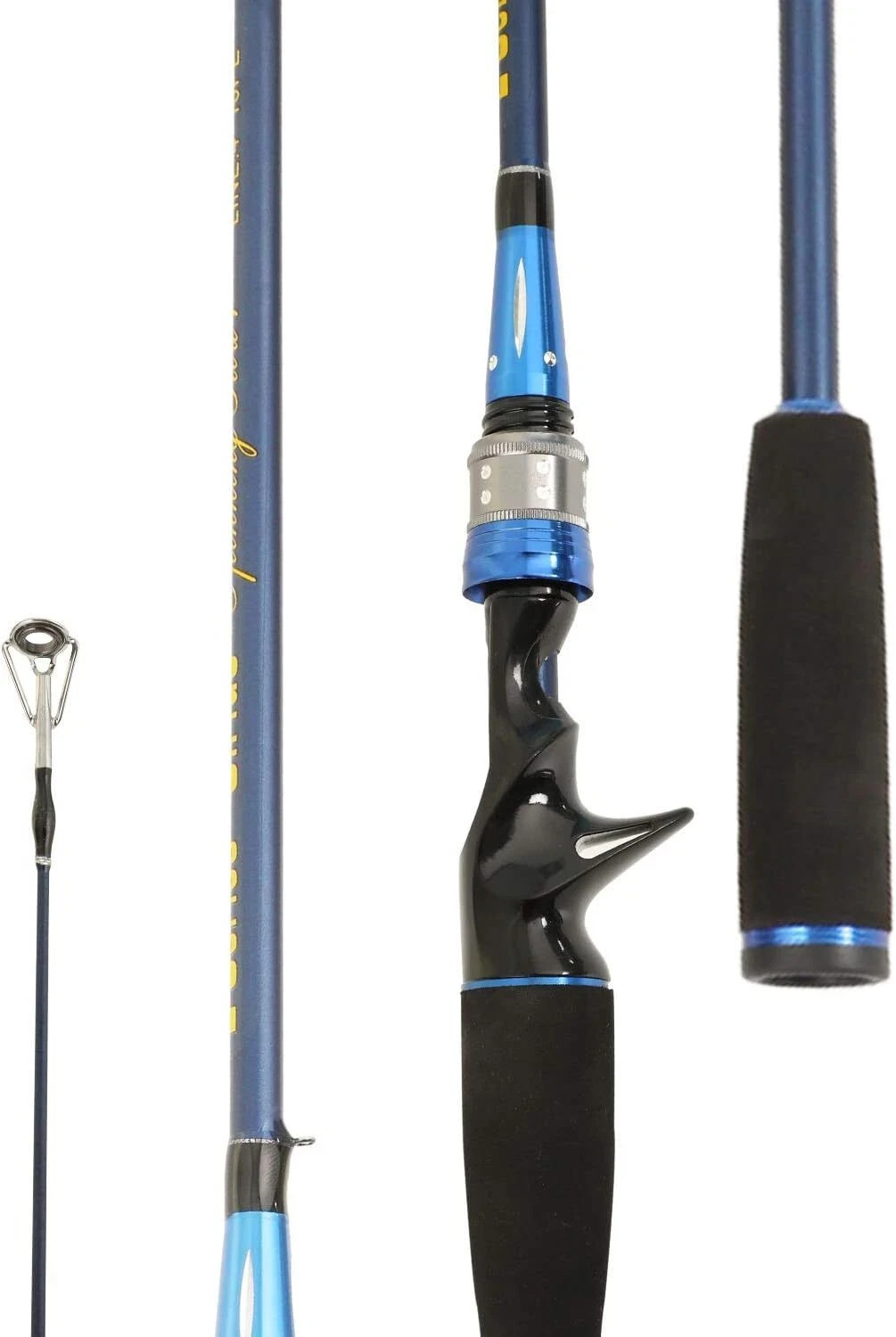 7 Feet Medium Heavy Graphite Baitcasting Fishing Rod 2 Piece Portable Design