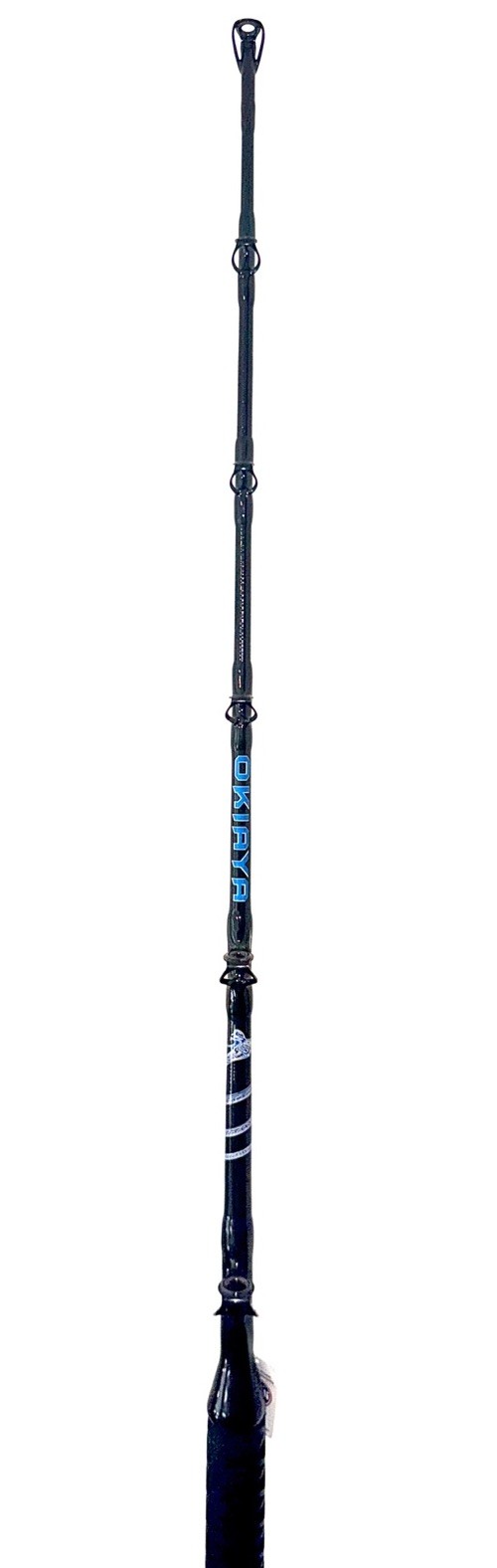 OKIAYA BLACK VENOM-PRO BENT BUTT FISHING ROD 80-130 LB. “THE COBRA” FUJI GUIDES