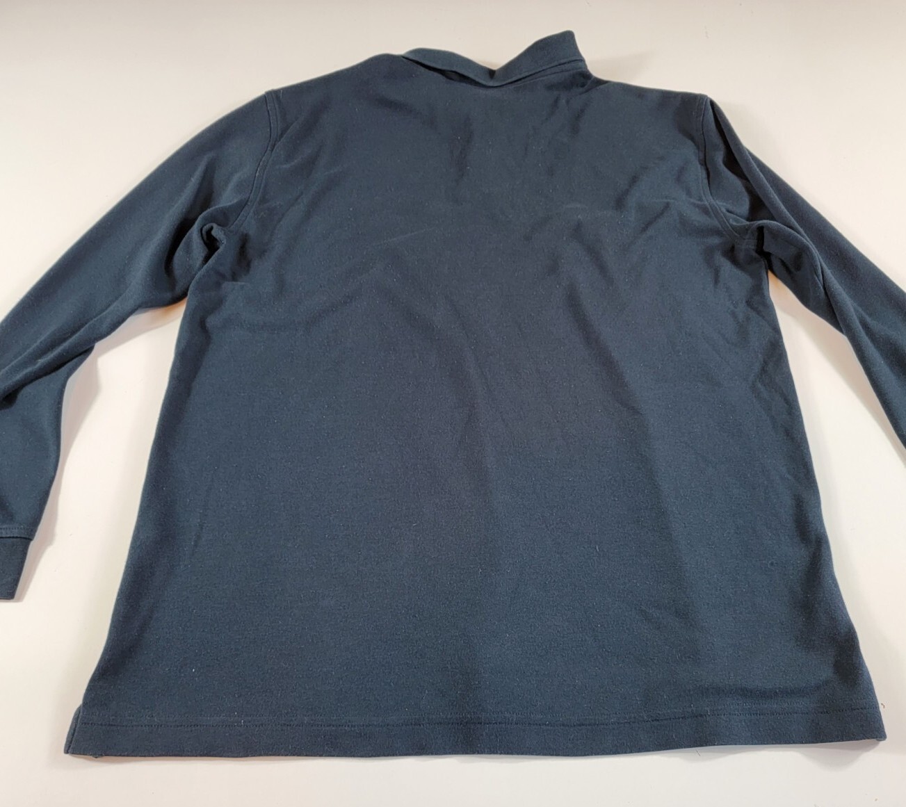 Orvis Polo Shirt Adult Medium Blue Long Sleeve Outdoor Rugby Mens
