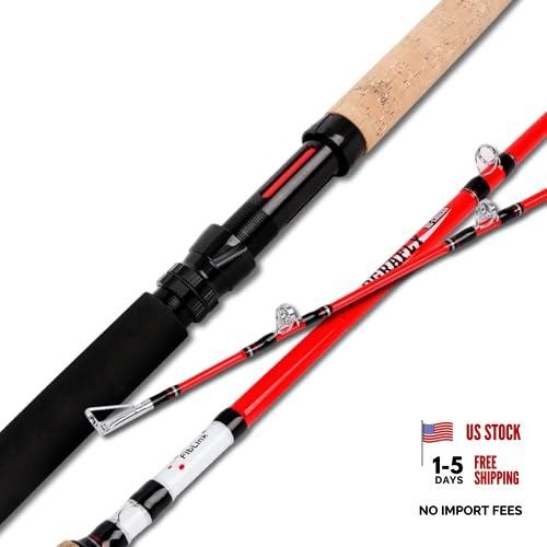 Catfish Fishing Rods 7’6″/8’/9’/12′ Pole – 1 Piece / 2 Piece Portable