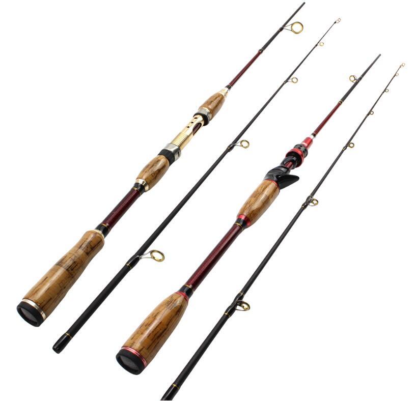 Carbon Fiber Rod Spinning Fishing Rods Casting Travel Rod M Power 2.1M Lure Pole
