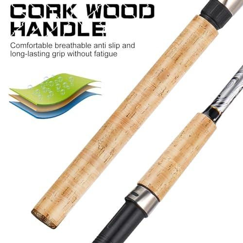 Spinning & Casting Rods, Strong Carbon&Glass Composite Fishing Rod with