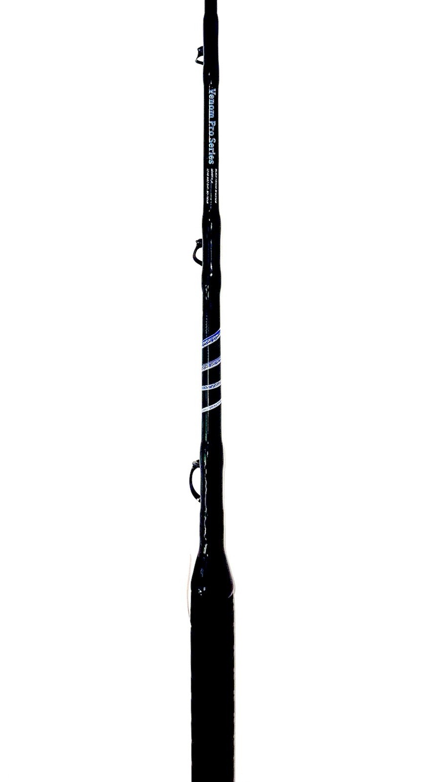 OKIAYA BLACK VENOM-PRO BENT BUTT FISHING ROD 80-130 LB. “THE COBRA” FUJI GUIDES