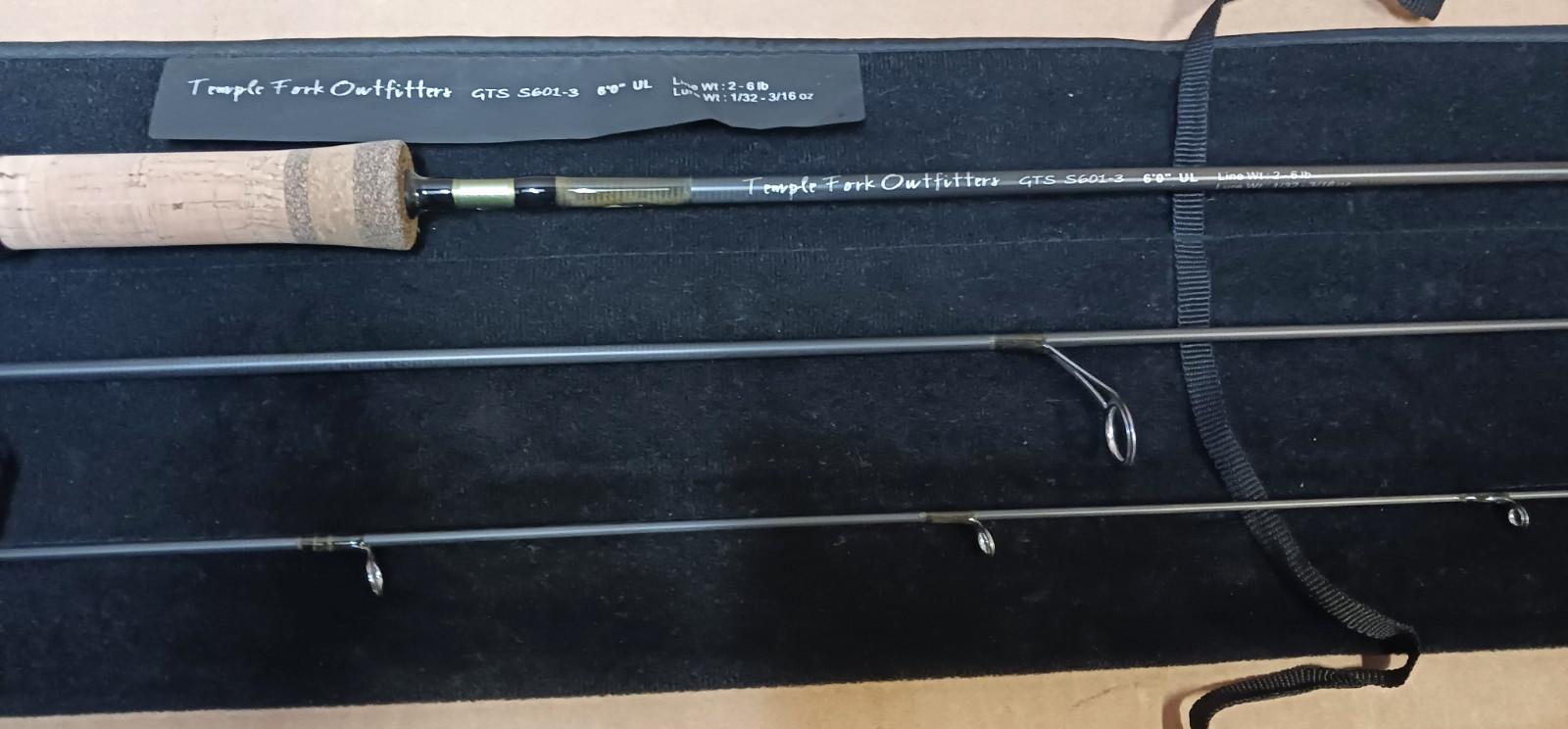 TFO 6′ 3 piece Ultralight Spinning Pack Rod GTS S601-3