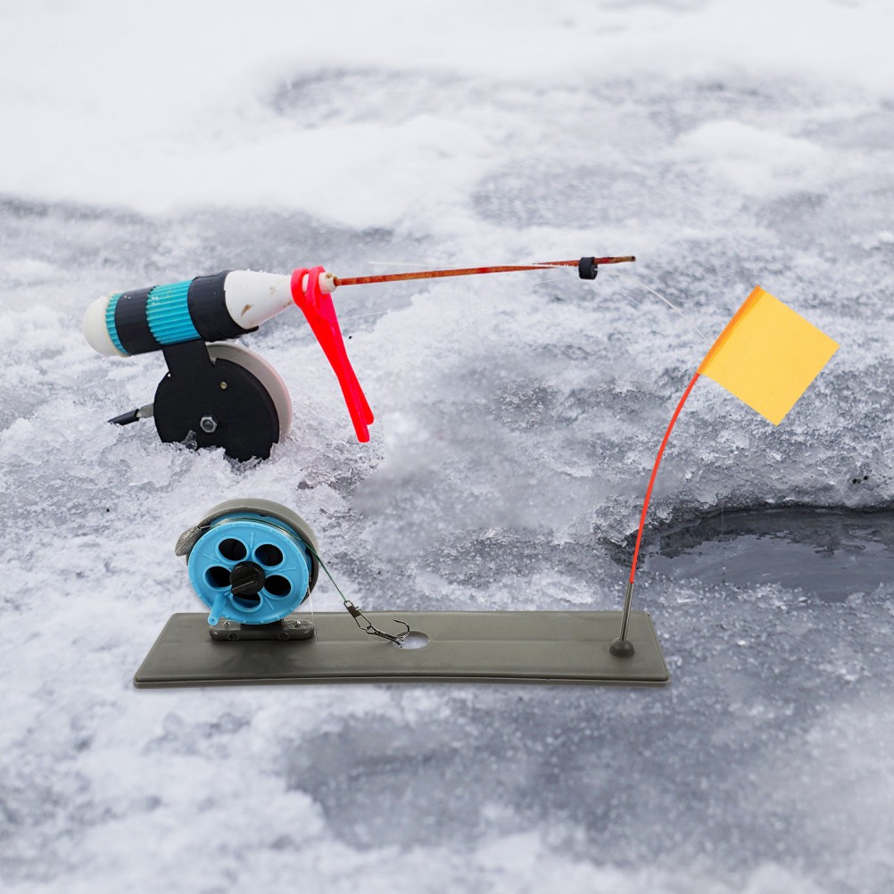 2Pcs Durable ABS Ice Fishing Rod Set Portable Outdoor Winter Fishing Tool