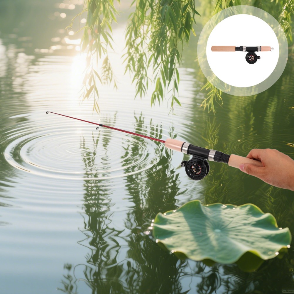 Extendable Ice Fishing Rod Set With Reel Compact Telescopic Pole
