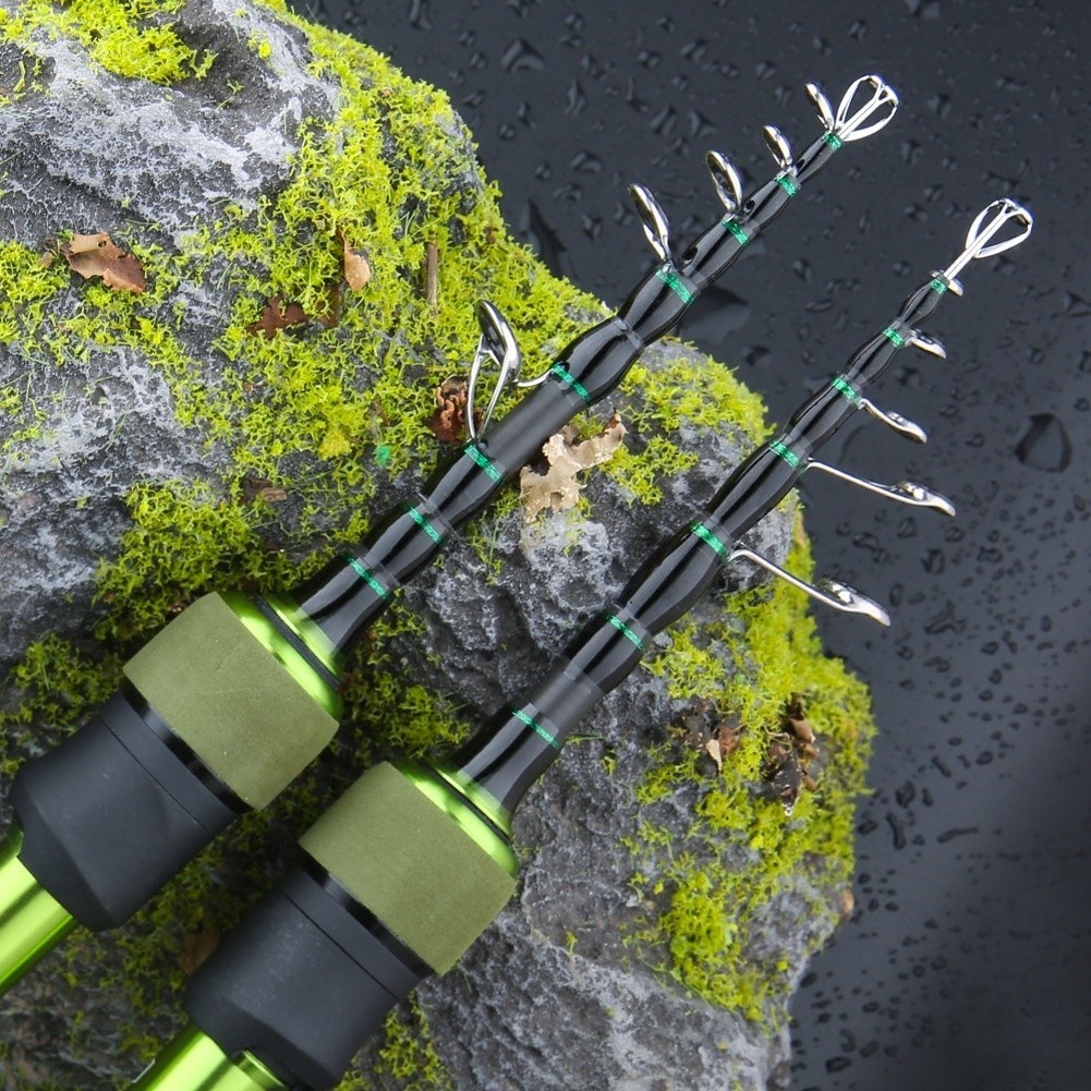 Telescopic Fishing Lightweight Rod Adjustable Design Comfortable Grip Handle