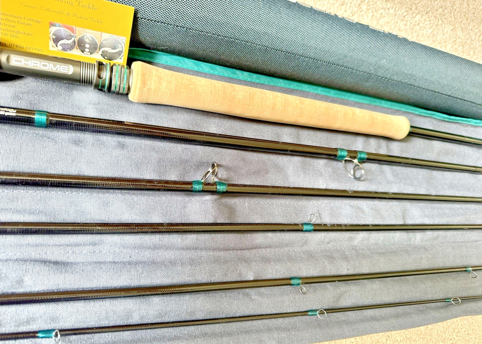 Guideline LPX Chrome 12 Foot 6 Inch #7/8 6 Piece Salmon Fly Rod with Bag & Tube