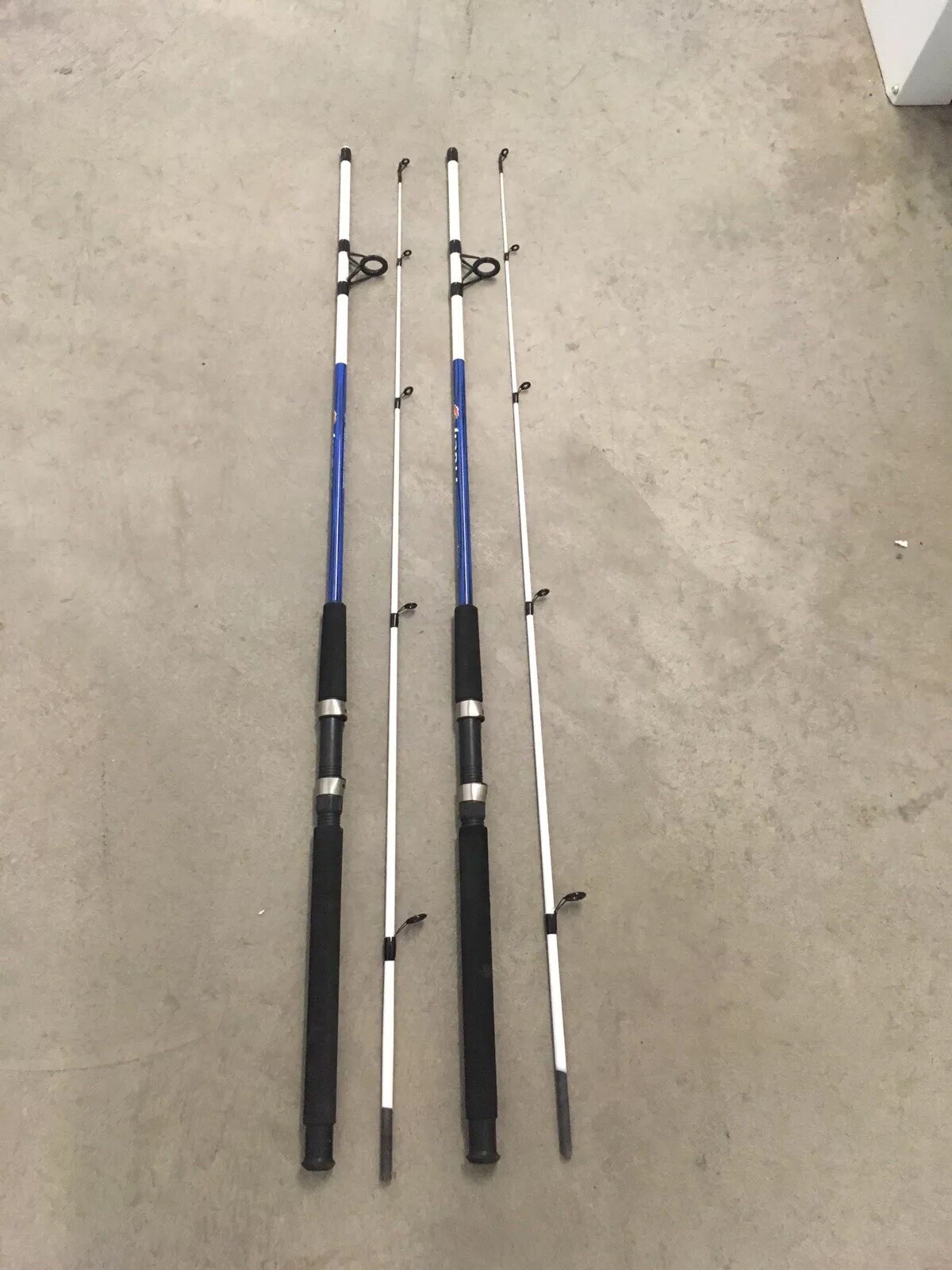 2 Shakespeare Tiger Spinning Rods 7’ Fresh/Saltwater Catfish/Trolling Med BLUE F