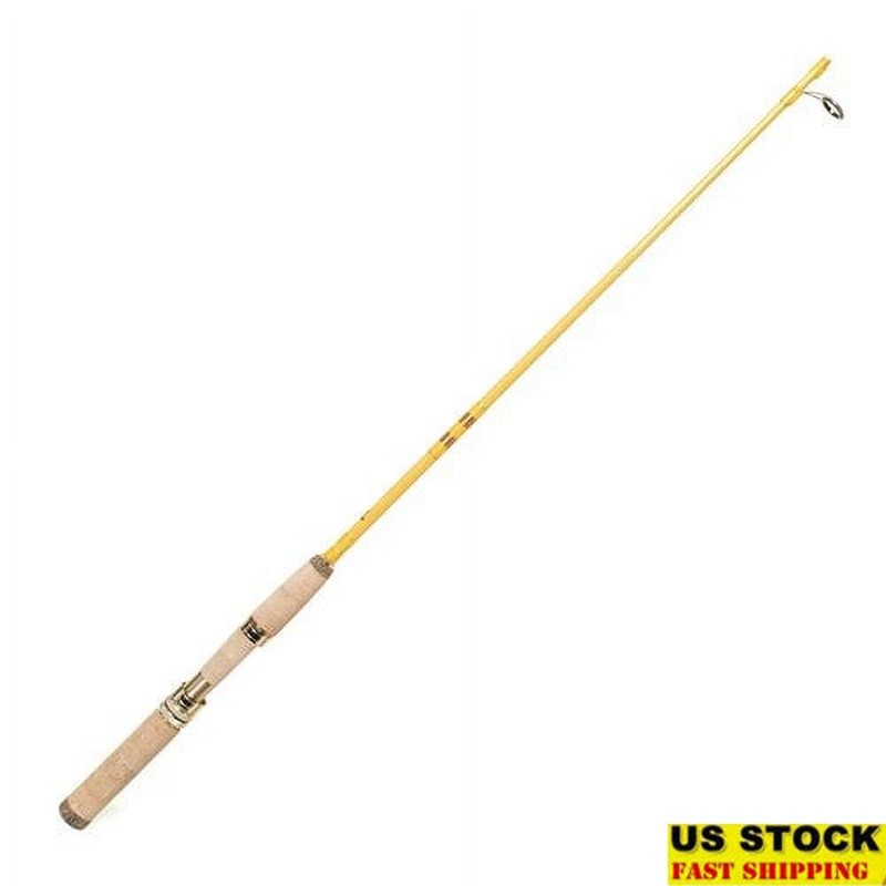 Featherlight 2-Piece Spinning Rod Lightweight Fiberglass Cork Handle Fishing New