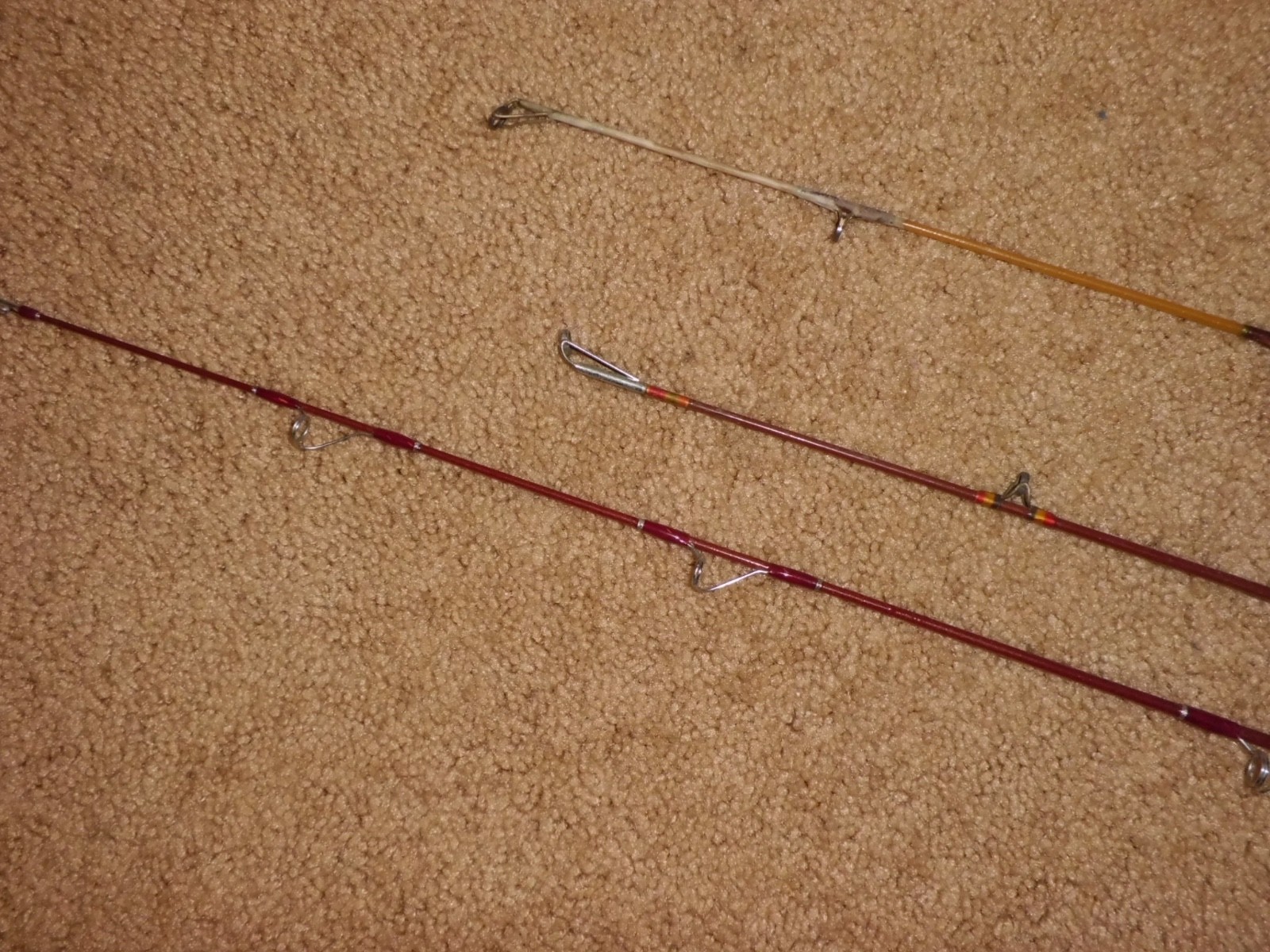 Vintage Customs and Silaflex Baitcasting Rod Tips w/ Featherweight Handle- USA
