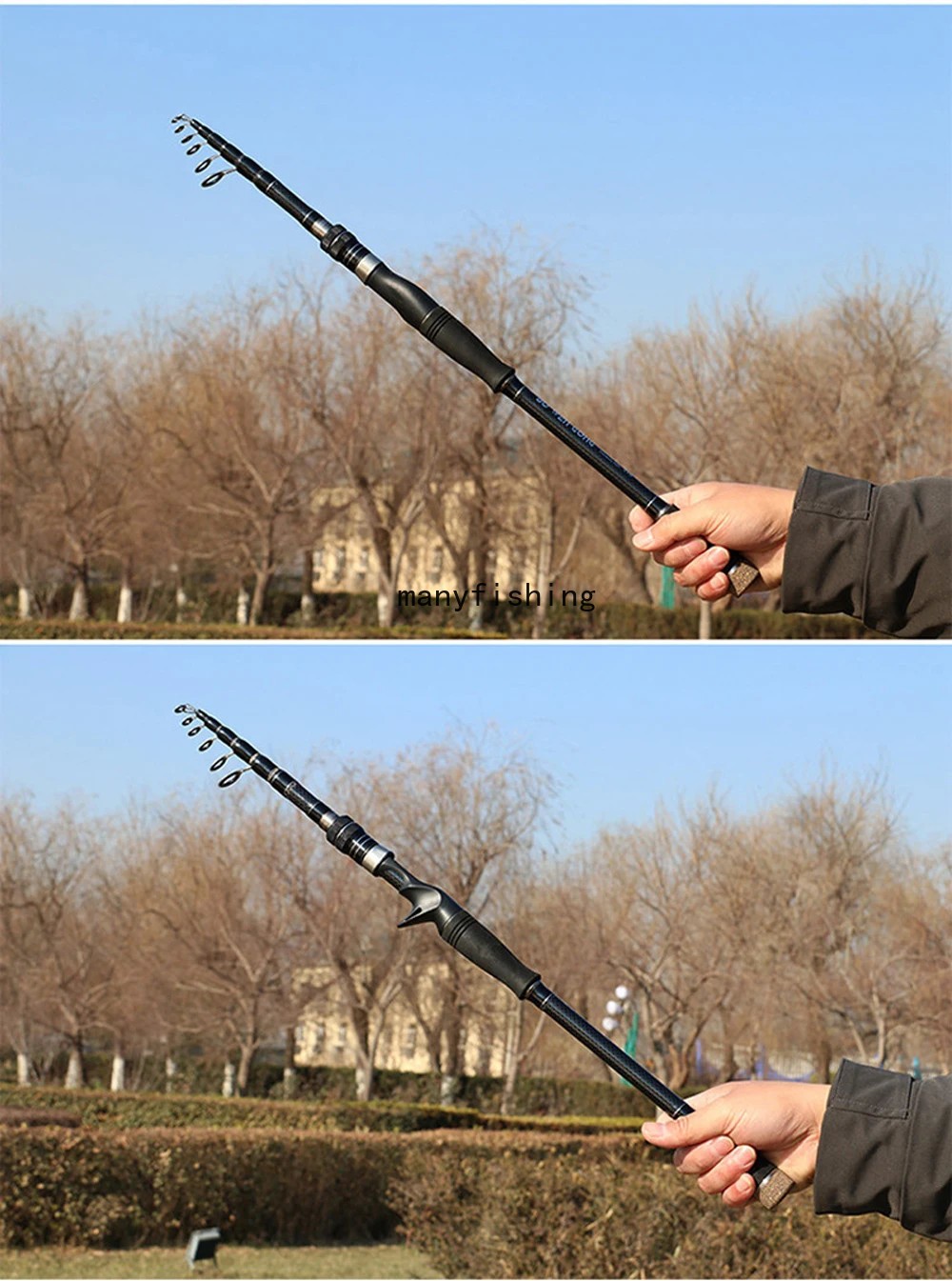 Portable Rock Fishing Rod 1.8/2.1/2.4/2.7/3.0M Telescopic Sea Carbon Fiber Rod