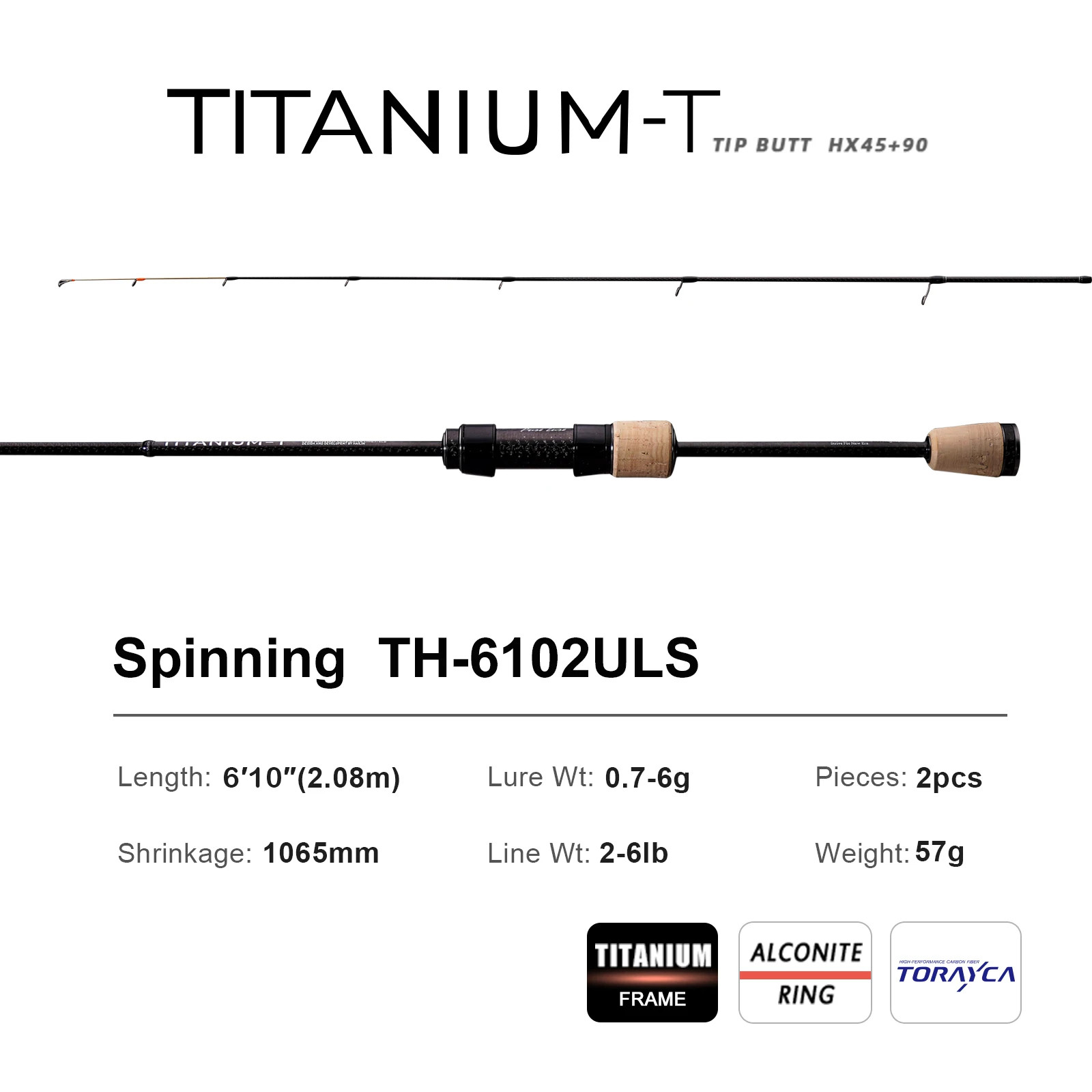 PURELURE Titanium-T XUL BFS Fishing Rod 5-6ft 0.5-6g Ultra Light Trout Bass