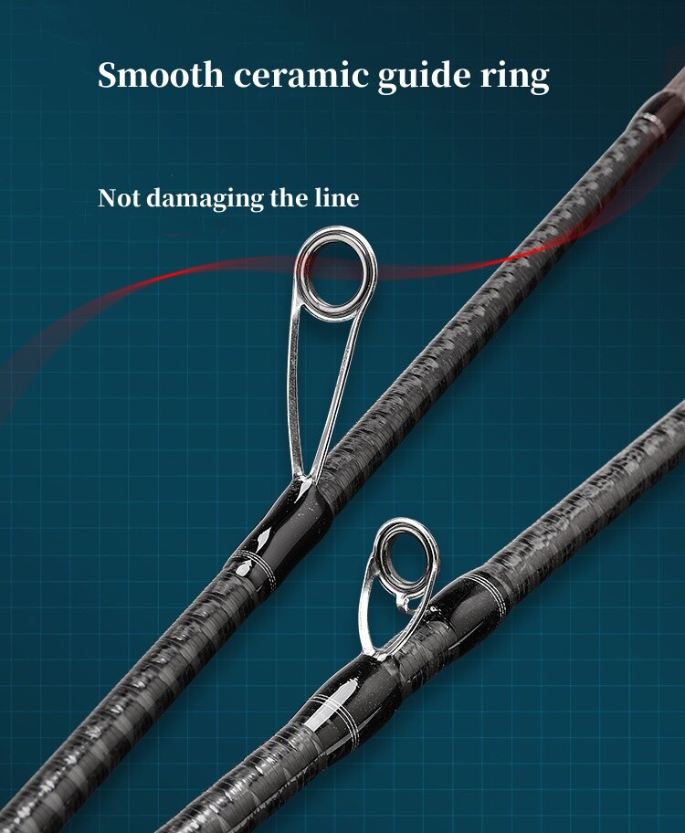 Fishing Rod 1.8M Spinning Casting Carbon Fiber Pole Lure Fishing Rod 2 sections