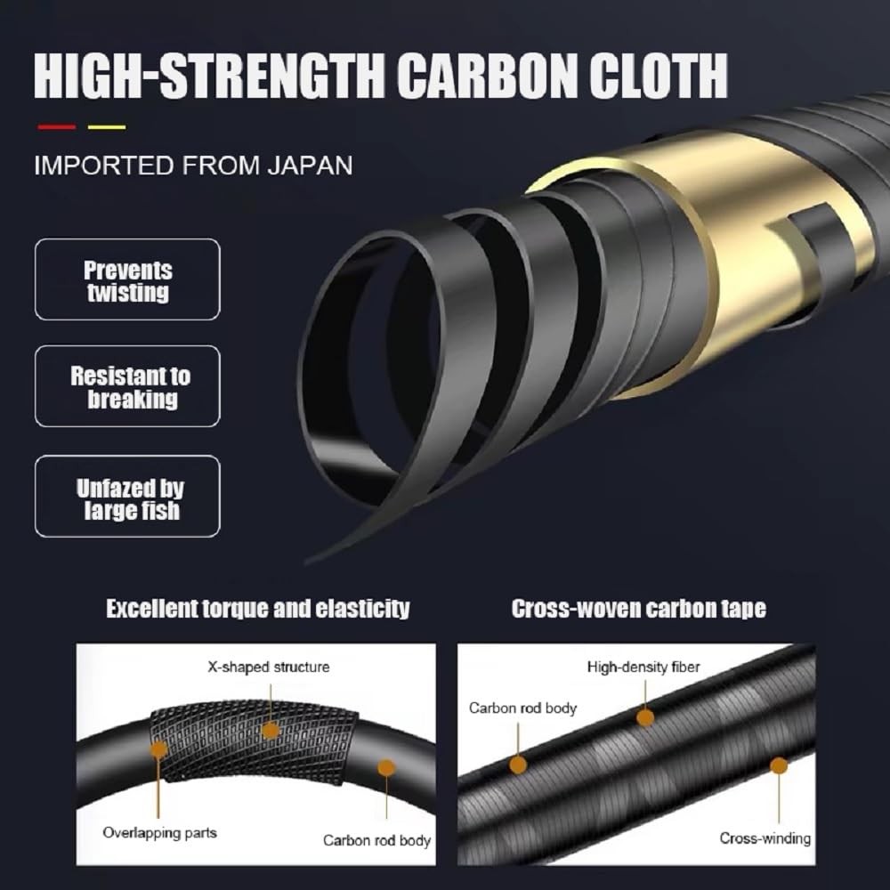 7Ft 9Ft 12Ft 13Ft 14Ft 15Ft Telescopic Fishing Rod Carbon Portable Spinning F…