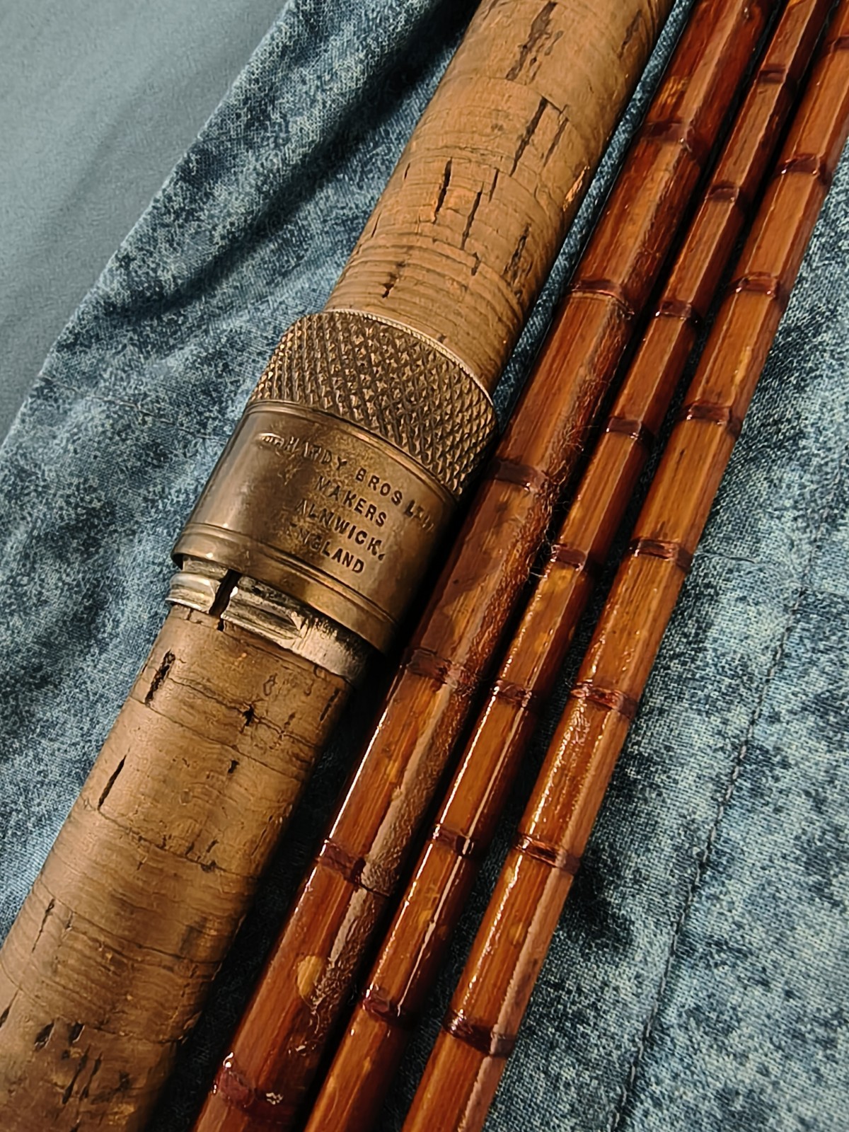 1927 Hardy 14’2″ The Gold Medal Rod Palakona Regal Bamboo 4 Piece Extra Tip