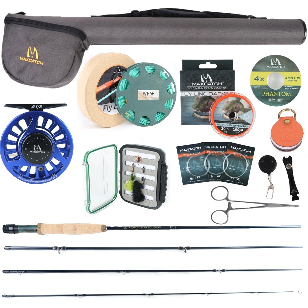 Performance Nymph 10ft 2/3/4wt Fast Action Fly Fishing Rod and Reel Combo