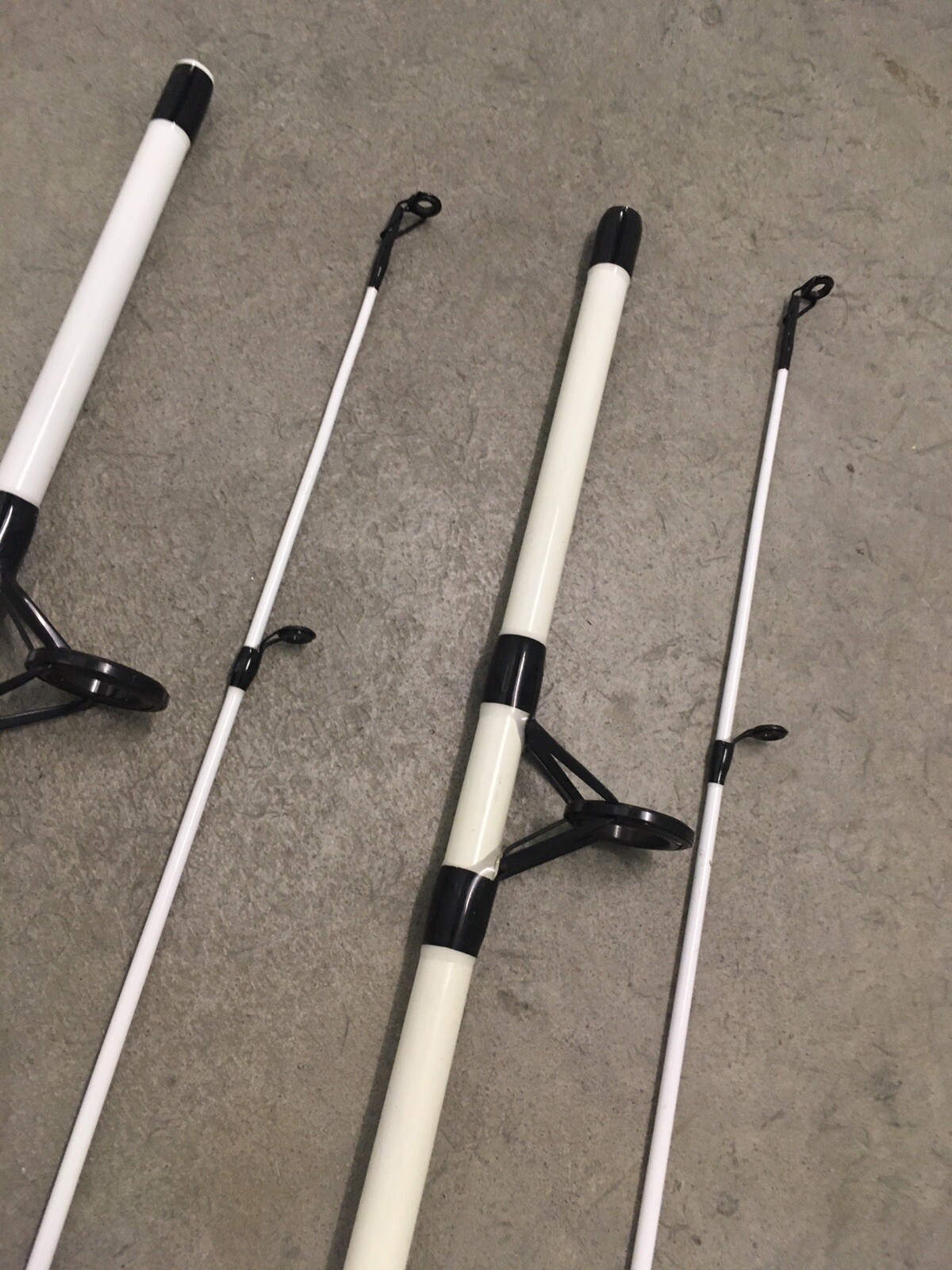 2 Shakespeare Tiger Spinning Rods 7’ Fresh/Saltwater Catfish/Trolling Med BLACK