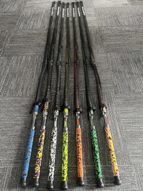 Catfish Fishing Rods – 7’6″ One-Piece Glow with Black Light Albatross Purple