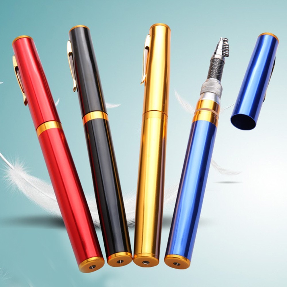 Random Color Pen Fishing Rod Portable Mini Rod 1 0M 2 4M Ultra light Colorfast