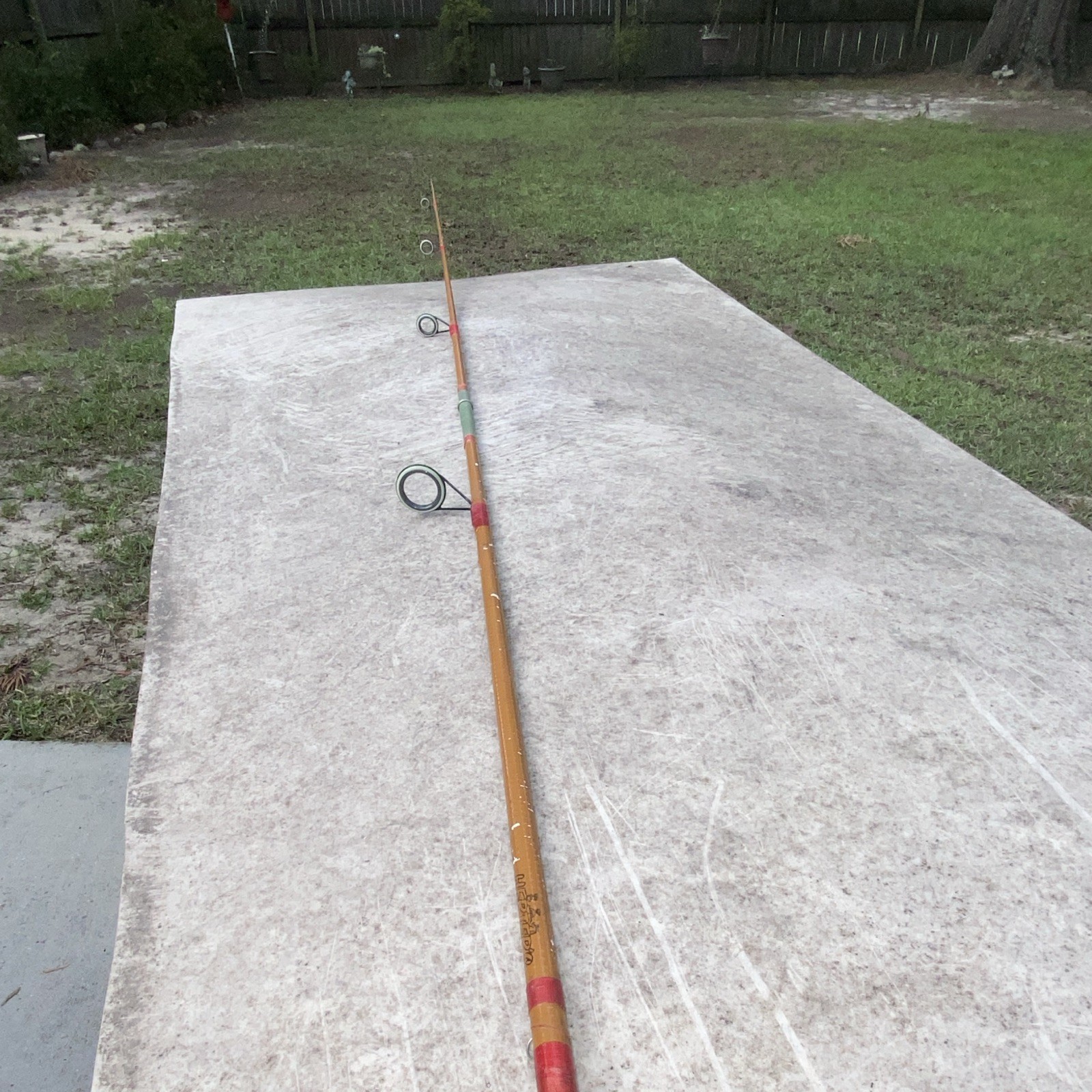 Herters103-He 6’7” Spinning Rod Fiberglass 2pc Cork Handle Brown/Red