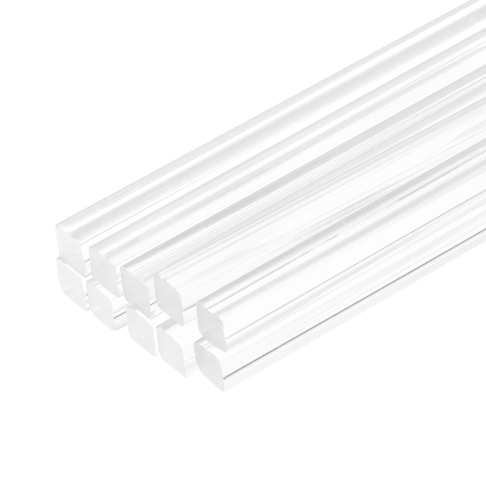 10 PCS Clear Acrylic Square Rods, 3/16 x 12 5mm x 300mm, Dowel, DIY Crafts
