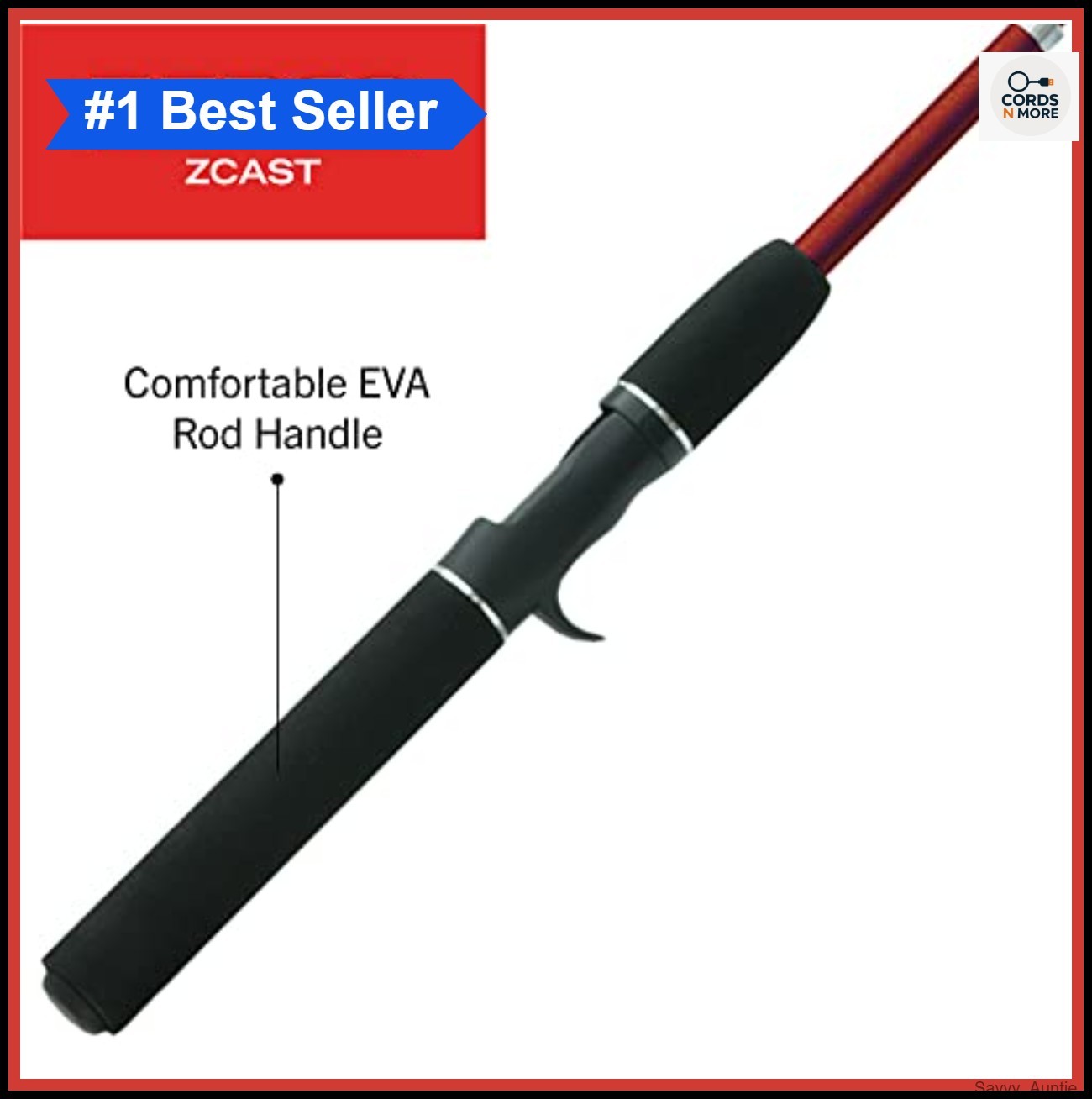 Casting Fishing Rod 5’6″ Telescopic Medium Power Fast Action EVA Handle 8-12lb