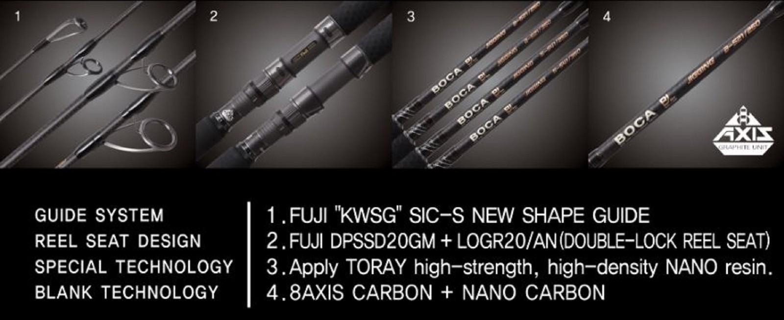 NS Black Hole Rod Spinning Boca Big Line Jigging S-541/350 (6585)