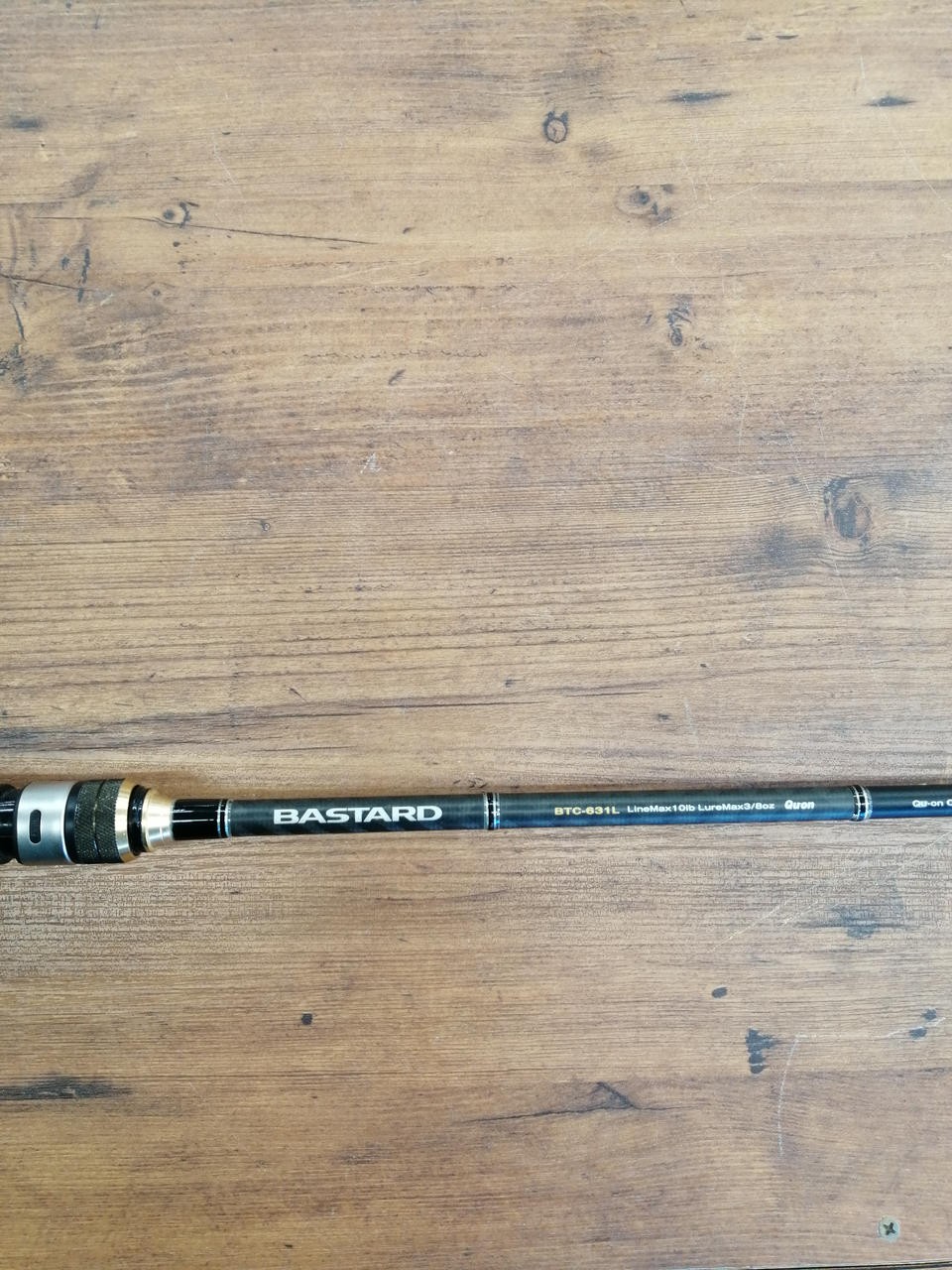 Quon Bastard BTC-631L Bass Fishing Rod 6’3″ (190cm), Medium Power, 10lb Line