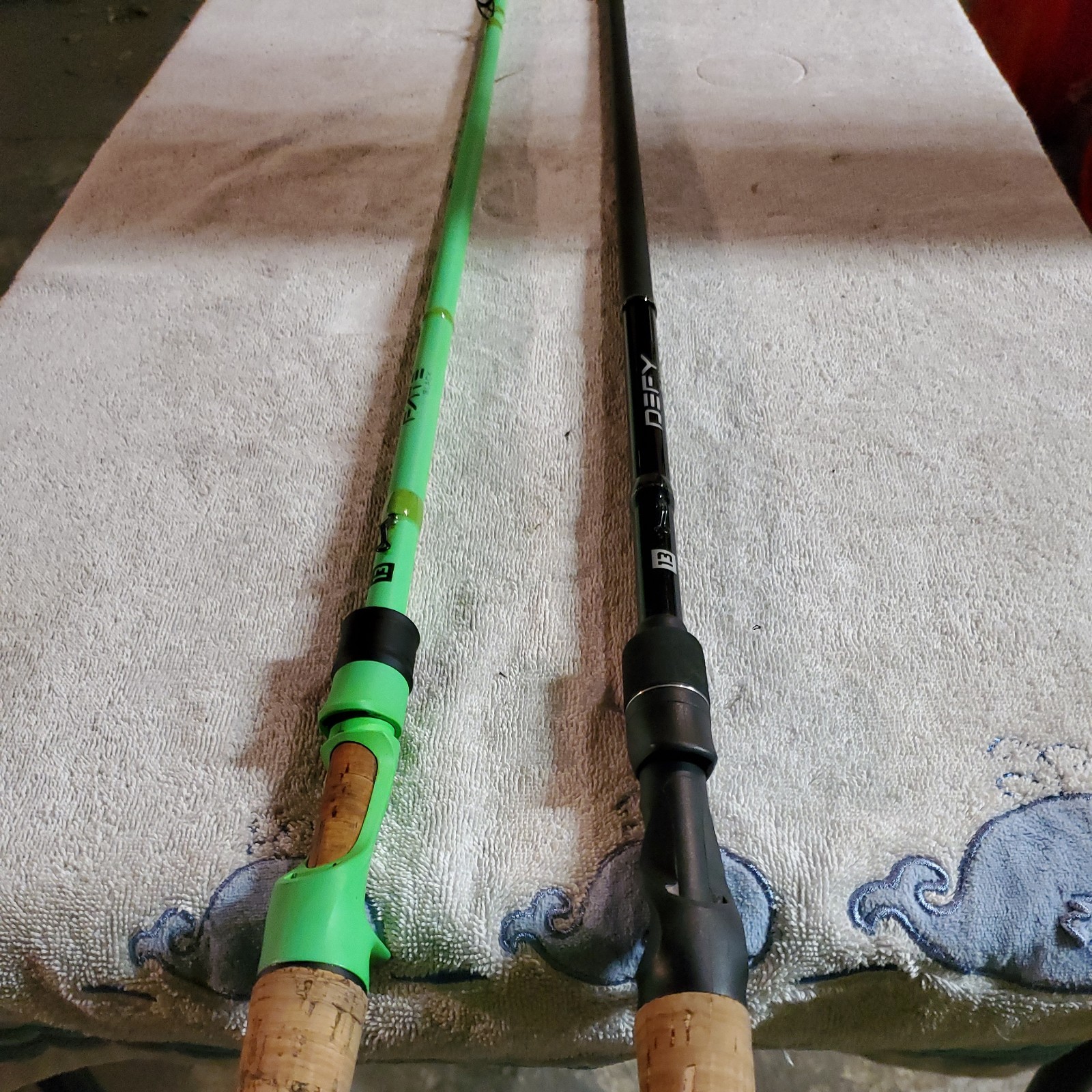 13 Fishing, Fate Black, Defy Black, Both 7′ 11″ Heavy Fast, LOT OF 2