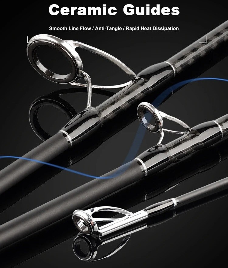 Slow Jigging Rod 1.83M/1.91M Spinning/Baitcasting Sea Fishing Boat Fishing Rod