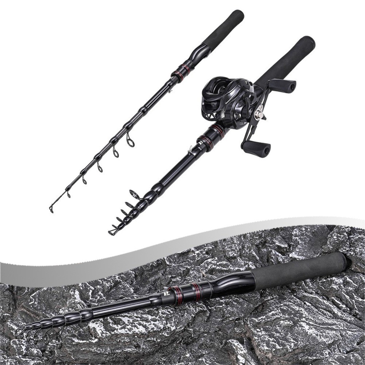 For Enhanced Sensitivity Telescopic Fishing Rod With Sturdy Carbon Fiber Build