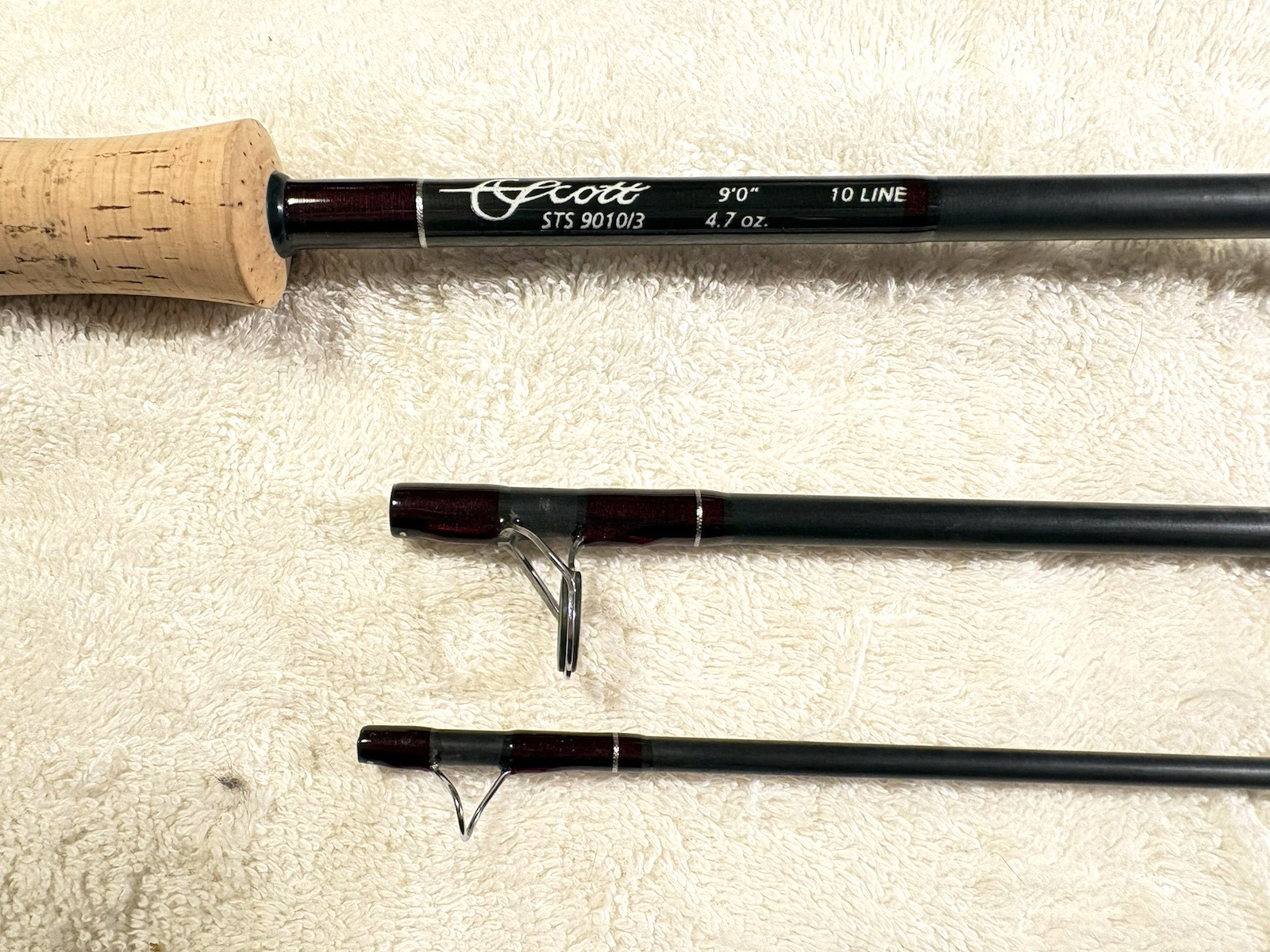 SCOTT FLY ROD STS 10WT 9′ FLY ROD STS9010/3 PIECE CASE TUBE NEW NEVER FISHED