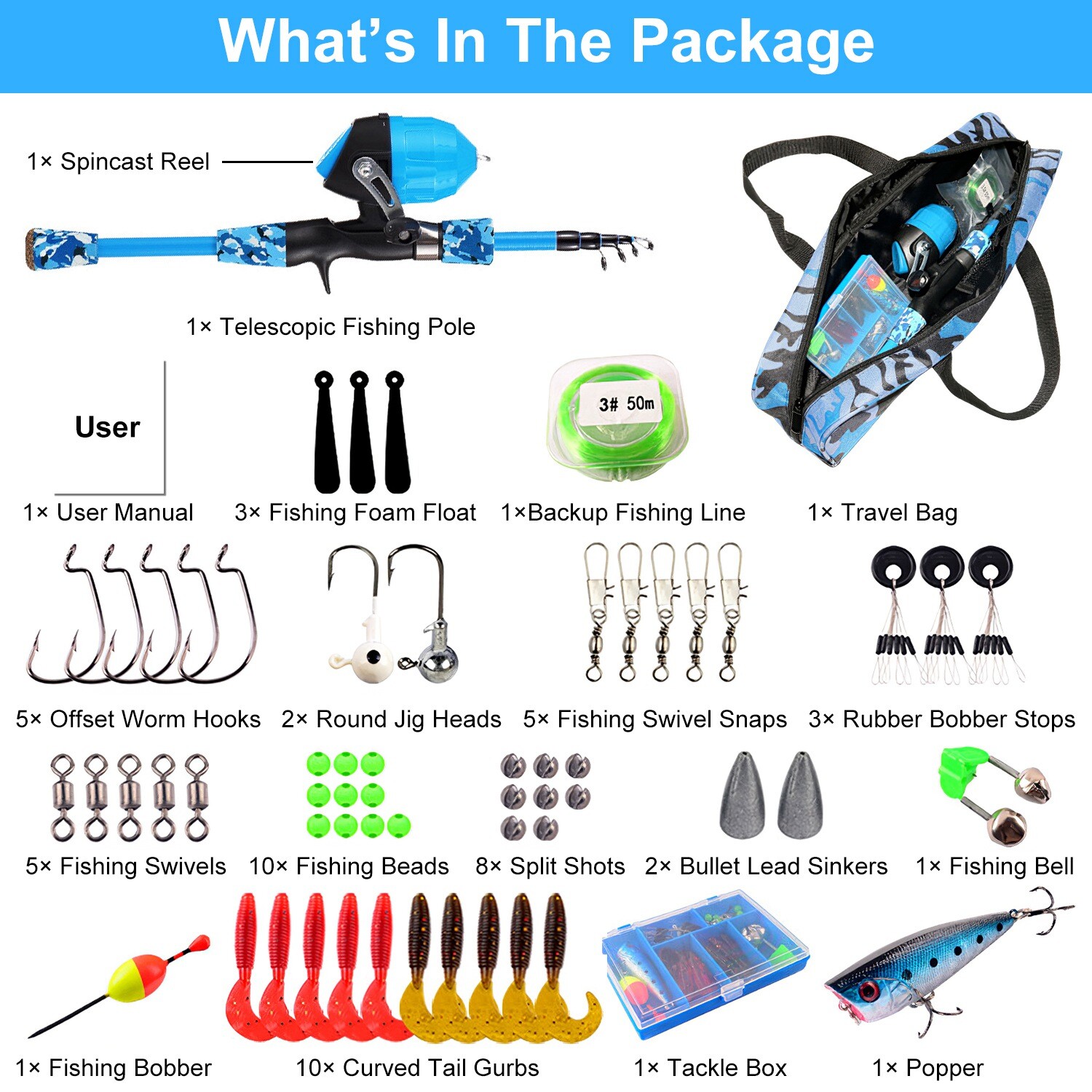 4ft/5ft Kids Fishing Pole Kit Fishing Telescopic Fishing Rod & Reel Combo Toys