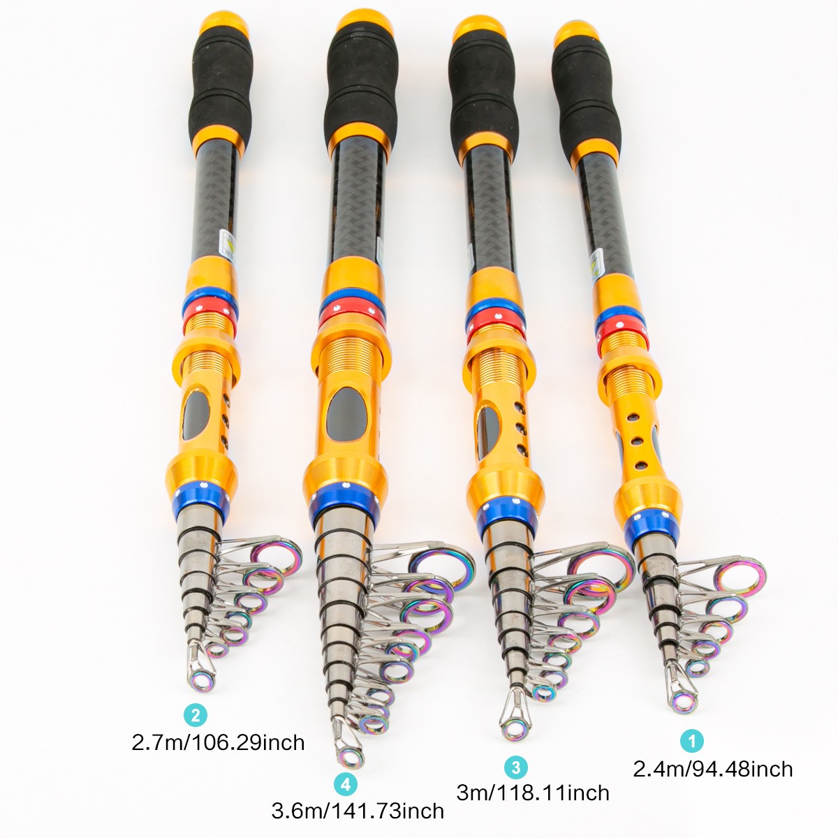 Telescopic Fishing Rods High Carbon Fiber Portable Rod Sea Spinning Pole Fast