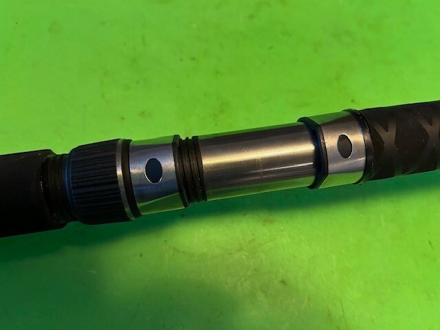 CUSTOM BUILT CALSTAR 6 FOOT 7 INCH 50 TO 100 POUND CLASS RAIL ROD FISHING ROD