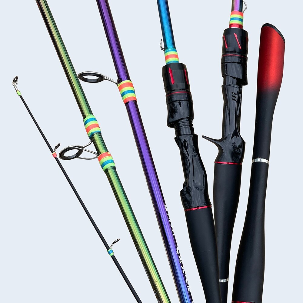 Spinning Casting Lure Fishing Rod 1.65m 1.8m Carbon Fiber Pole Lure Weight 8-25g