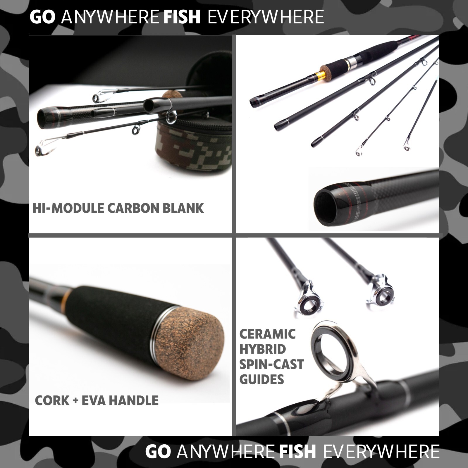 Predator Max Spin Baitcast Rod +Micro Trigger+Rod Extension Travel fishing Rod