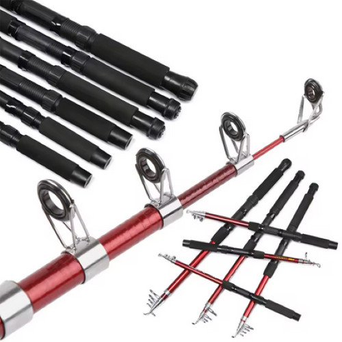 Telescopic Light Action Red 6′ 10″ Spinning Rod