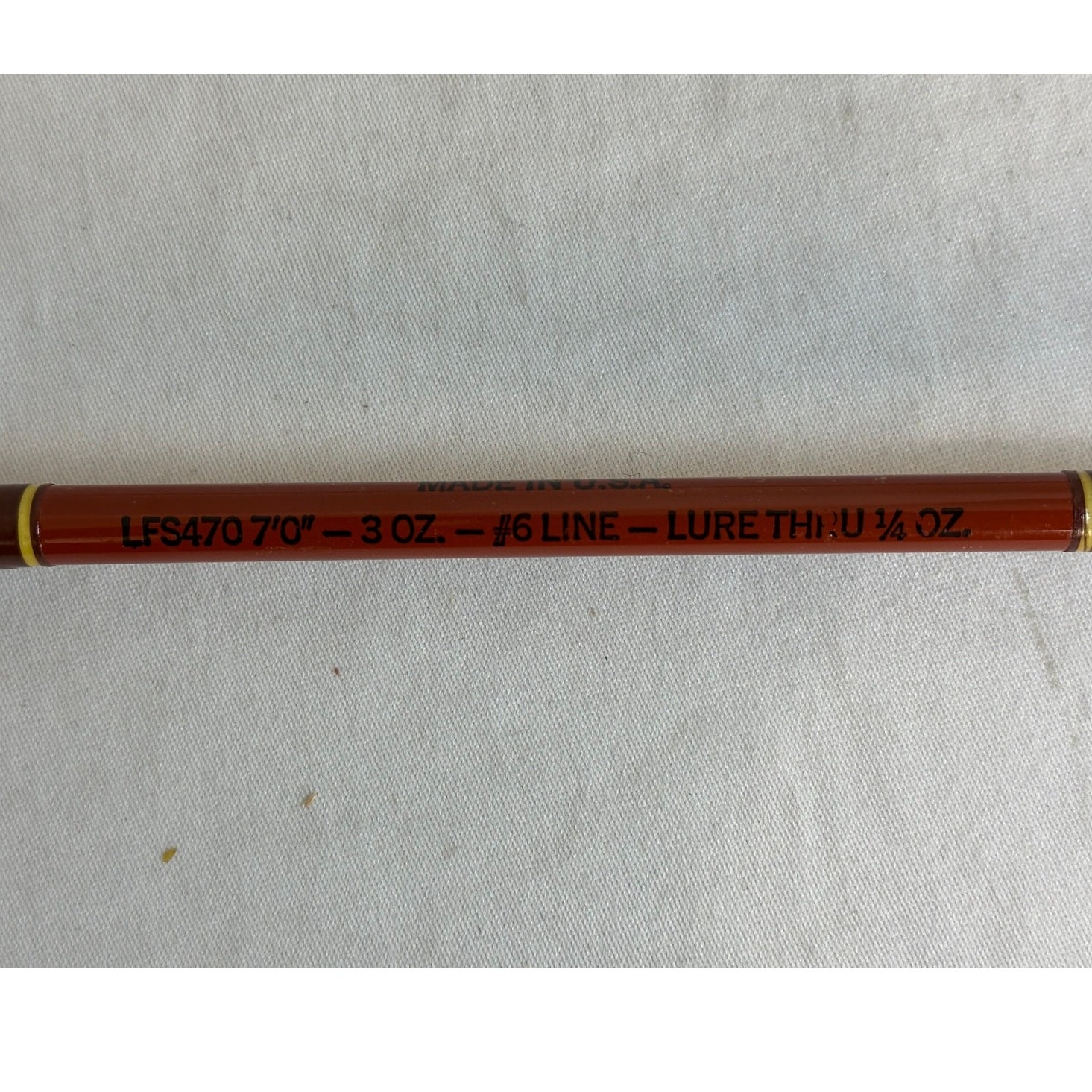 Vintage 1980s H.L. Leonard LFS470 7′ Fiberglass Spinning Fishing Rod #6 4Pc USA
