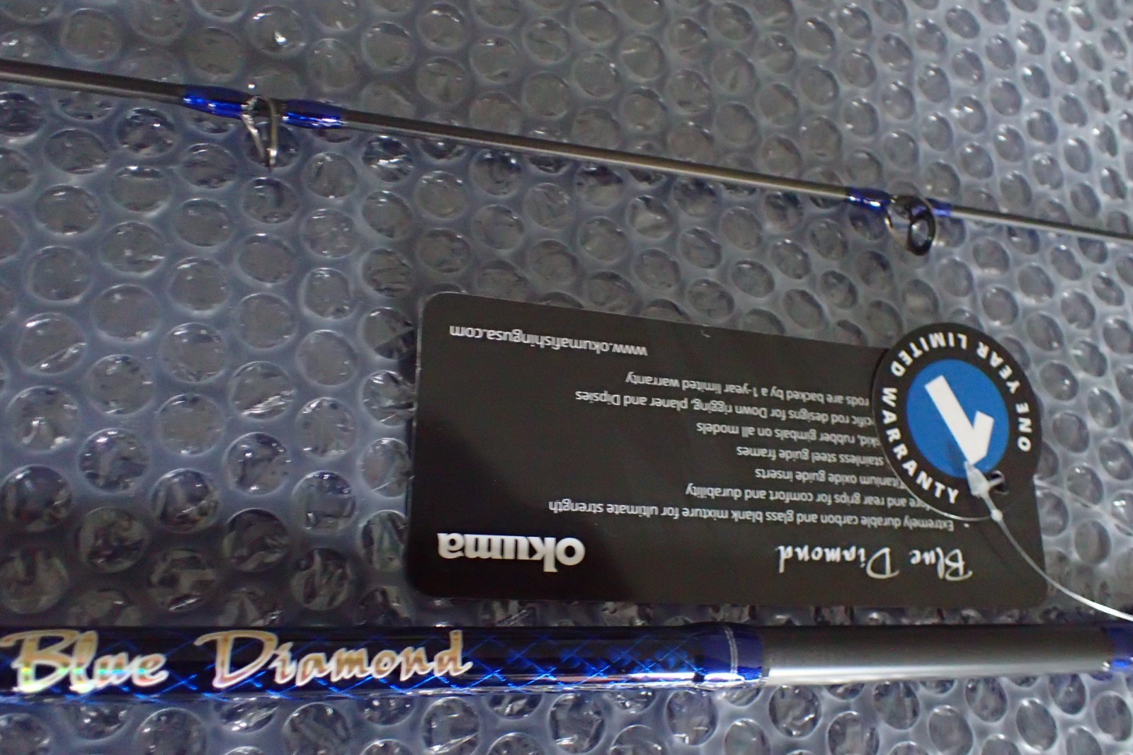 Okuma 7’6 Blue Diamond Trolling CASTING Fishing A Rod 8-20lb “ML”S/M” Brand New