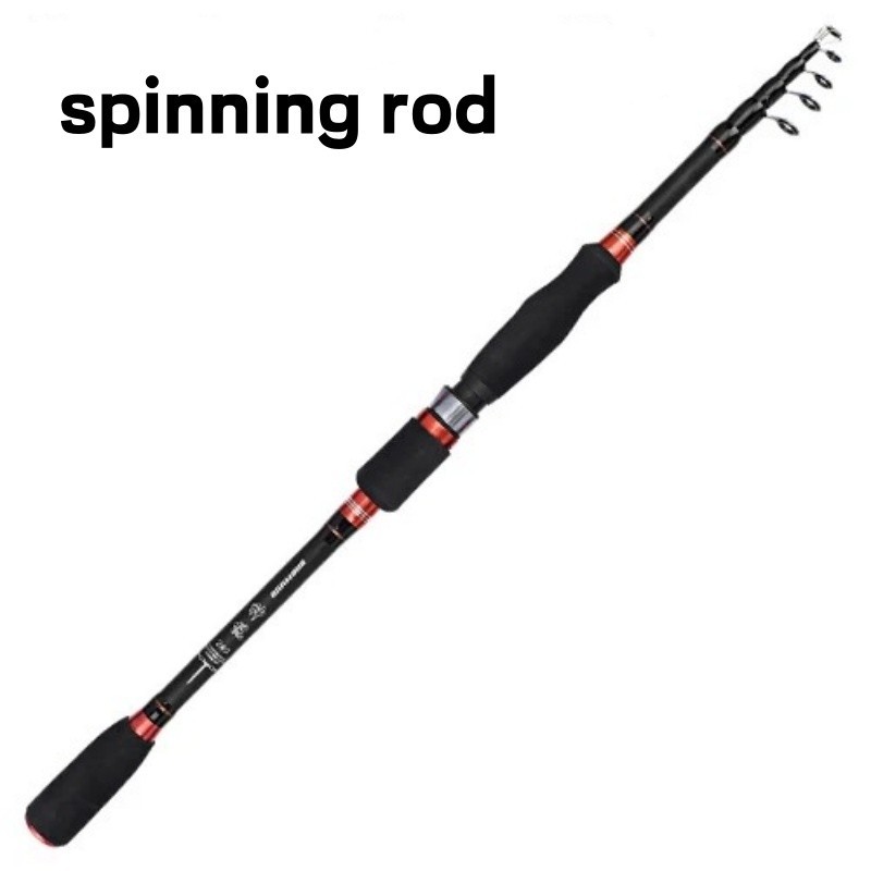 Telescopic Fishing Rod M Power Travel Casting Spinning Rod 1.8M-3.0M Carbon Pole