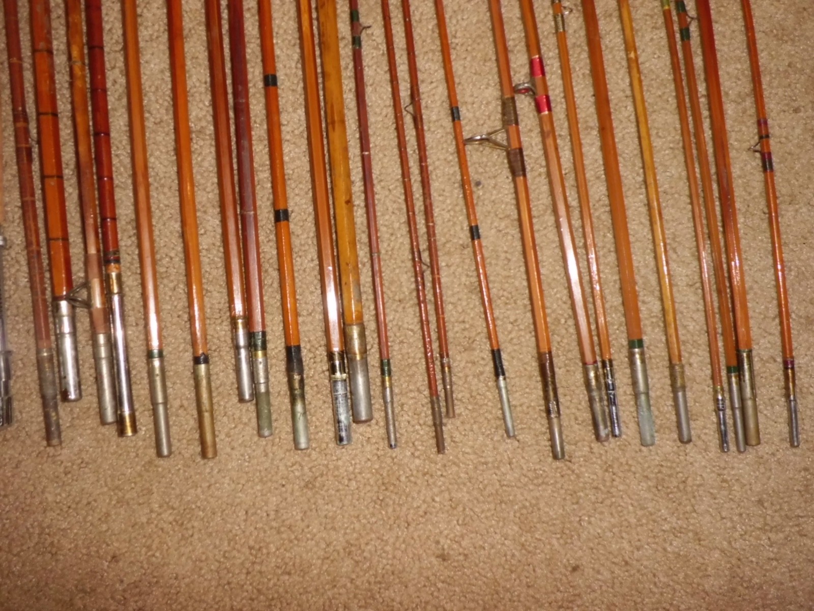 36 pcs of Vintage Assorted Split Bamboo for Repair/Restoration/Parts