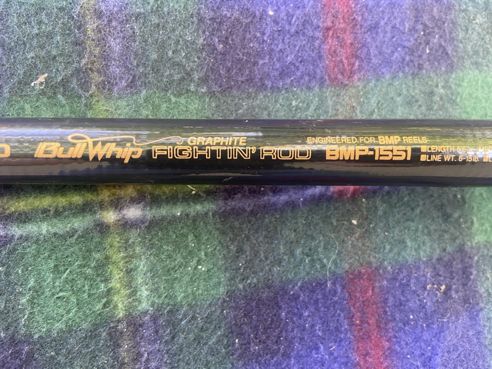 SUPER CLEAN SHIMANO BULLWHIP GRAPHITE FIGHTIN CASTING ROD 5’6″ BMP-1551 1 PIECE