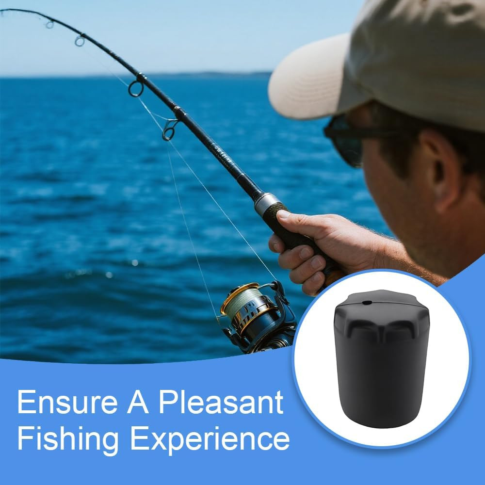 8 Pcs Fishing Rod Butt Cushion, Breathable with Drain Holes Silicon Fishing Rod